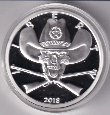 American Western Skull series -  Sheriff -  5 Oz Silver Bullion - Image 1 of 2