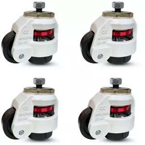 4-Pack Retractable Leveling Casters - TP-60S Threaded Stem Machine Feet - 2400 l - Picture 1 of 1