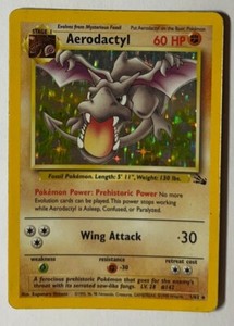 Aerodactyl 1/62 Rare Holo Fossil Set WOTC Pokemon Card