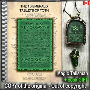 Antique Book Kabbalah Magic Occult Manuscript Egyptian God Thoth Emerald Tablets - Picture 1 of 24