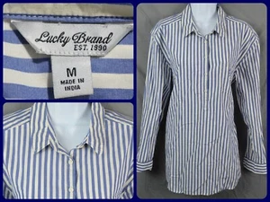 Lucky Brand blauer Hickory gestreifter Pullover Tunika Bluse Shirt Damen Medium - Bild 1 von 9
