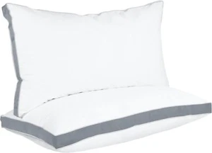 Set of 2 king - size cooling grey pillows, hotel - quality, gusseted - Picture 1 of 7