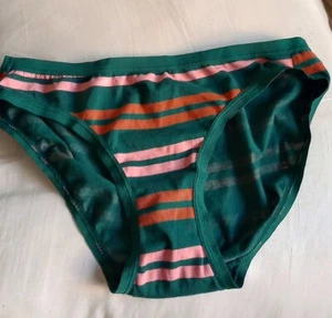 Vintage 2006 Victoria's Secret PINK mehrfarbig gestreiftes Baumwoll-Hipster-Höschen M Y2k - Bild 1 von 4