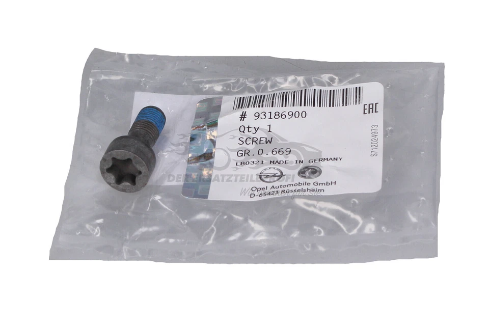 Orig OPEL 93186900 Schraubensatz 6 Dehnschrauben Schwungrad Adam Astra Insignia