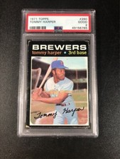 Tommy Harper 1971 Topps #260 Tommy Harper Milwaukee Brewers PSA 2 Good