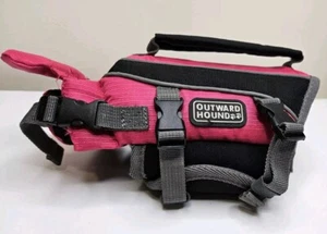 Small Dog Life Jacket Outward Hounds 15-25 Lb Life Vest Pink Jacket Adjustable - Picture 1 of 8