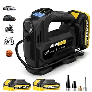 Tire Inflator Portable Air Compressor, 20V Cordless Car Tire Pump with LED Li... - Picture 1 of 9