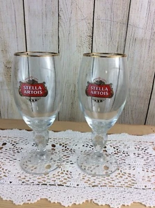 Stella Artois Belgio Calice Bicchieri Birra 40 CL Set 2 Bicchieri Pub Bar Pinta - Foto 1 di 1