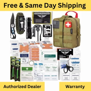 EVERLIT 250pc Emergency Survival Kit First Aid IFAK Molle EMT Trauma Bag TAN - Picture 1 of 10