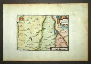 PLAN REGION DE RICHELIEU, CHAMPIGNY SUR VEUDE L'ILE BOUCHARD gravure TASSIN 1638 - Picture 1 of 2