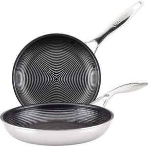Circulon Clad Stainless Steel Frying Pans/Skillet Set with Hybrid SteelShield... - Picture 1 of 10