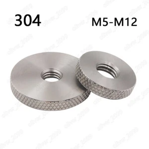 Tuercas redondas de pulgar arrugadas de acero inoxidable 304 M5 M6 M8 M10 M12 - Imagen 1 de 5