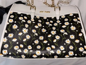 Betsey Johnson Xobeca-U Large Tote Floral Flowers Chain Strap Daisy Bag Charm - Picture 1 of 18