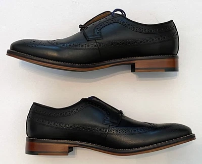 NEW Johnston Murphy Conard Black Calfskin Leather Wingtip Oxford Shoes Mens 11 M - Image 1 of 4