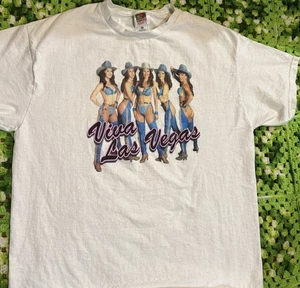 Vtg Las Vegas Strip Club Shirt Pin Up Vegas Show Girls Adult Naughty XL As Is - Picture 1 of 9
