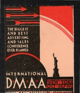 Direct Mail Advertising Association DMAA New York 1932 Cinderella Poster Stamp - Picture 1 of 2