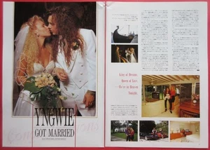 Yngwie Malmsteen 1991 CLIPPING JAPAN RIVISTA BR 8A 2 PAGINE - Foto 1 di 1