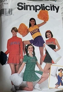 Sewing Pattern Simplicity 9637 Misses Cheerleader Outfits Size 4 to 8 - Picture 1 of 2