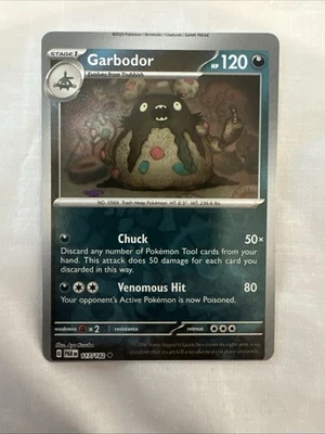 Pokémon miscut error card with Trademark! - Garbador - Uncommon - Image 1 of 2