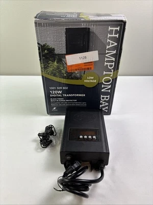 Transformador de iluminación de paisaje de 120 vatios de bajo voltaje Hampton Bay con anochecer a amanecer Foto 1 de 4