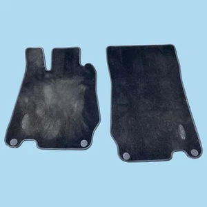 Front Designo Floor Mat Set Black OEM 03-12 Mercedes R230 SL500 SL600 SL55 SL63 - Picture 1 of 14