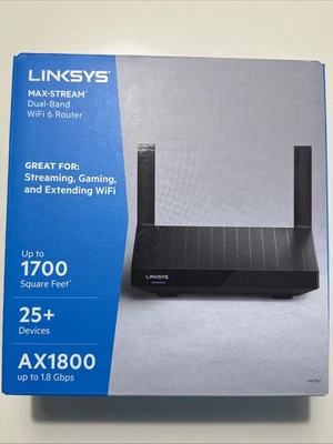 Linksys MR7350 Max-Stream Dual-Band Wi-Fi 6 Router 5xLAN 1700 SQ Home 25+ Device - Image 1 of 4