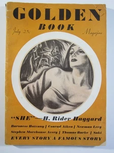 The Golden Book v.22 #127, Jul. 1935  VG+  "She" by Haggard & More! - Picture 1 of 4