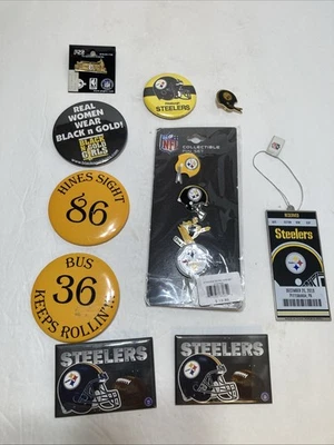 Lote de prendedores de coleccionista de los Steelers de la NFL Foto 1 de 2