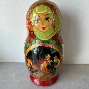 Russian Vintage Handpainted Matreshka Single Doll (Signed) 9” Prince Horse - Picture 1 of 11