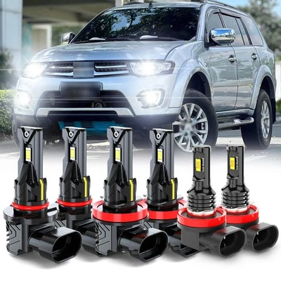 Faro antiniebla haz alto bajo 6000 k LED para Mitsubishi Montero Sport 2005-2015 Foto 1 de 4