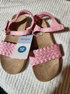 Sandalias con plantilla trenzada Cat & Jack Little Girls rosa Beth talla 12 (C - Imagen 1 de 5