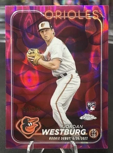 2024 Topps Chrome Update Jordan Westburg Magenta Purple Lava Lamp /299 - Picture 1 of 3