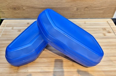 Tupperware 2 x Eierbox Kolumbus für je 6 Eier Eierbehälter Lunchbox blau - Bild 1 von 4