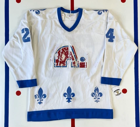 Vintage Game Worn Quebec Nordiques NHL Hockey Jersey 1981-82 & 1982-83 Used 50 Cover