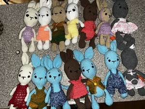 Handmade crochet easter bunny peep plushies ๐(message To Pick Color) - Picture 1 of 11