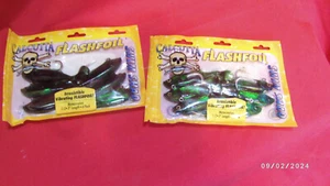 2 Confezioni Calcutta Flashfoil 1/2 Oncia 3" Anguria Nuoto Shad - Foto 1 di 3