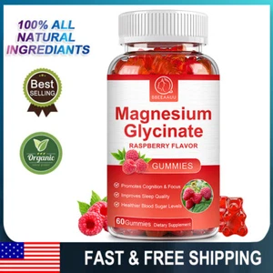 Magnesium Glycinate 500mg Gummies-High Strength Fatigue Bone Muscle Sleep Health - Picture 1 of 9