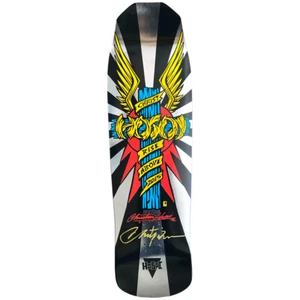 RARO FIRMADO Christian Hosoi Wings Lámina Plateada Tabla de Monopatín Hammerhead Limited - Imagen 1 de 4