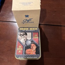 Iron Men of Baseball Lou Gehrig And Cal Ripken Jr. Metallic Impressions Card Set