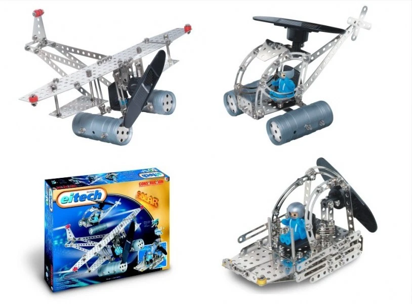 Solar Powered Construction Set Eitech C74 Metal Building Toy aircraft/helicopter - Image 1 of 4