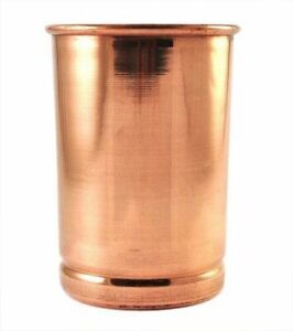 100% Copper Drinking Glass Cup Tumbler Mug 300 ml Ayurveda Health yoga Free Ship