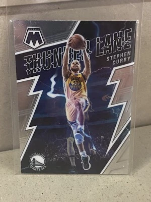 2021-22 Panini Mosaic Stephen “Steph” Curry Thunder Lane Insert #17 - Image 1 of 2