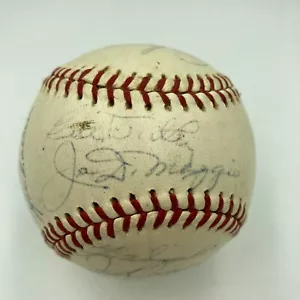 Joe Dimaggio 1968 Yankees Old Timers Day Multi Signed Baseball JSA COA - Picture 1 of 9