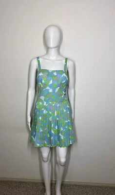 Traje de baño vintage Gabar años 60 azul verde bomba pin up vestido de baño 14 12 nuevo Foto 1 de 4