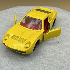 Loose 1960s Lesney Matchbox Series No 33 YELLOW LAMBORGHINI MIURA w Red Interior - Picture 1 of 6