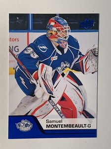 2020-21 UD AHL Hockey SAMUEL MONTEMBEAULT Blue Rookie  Canadiens Card# 119