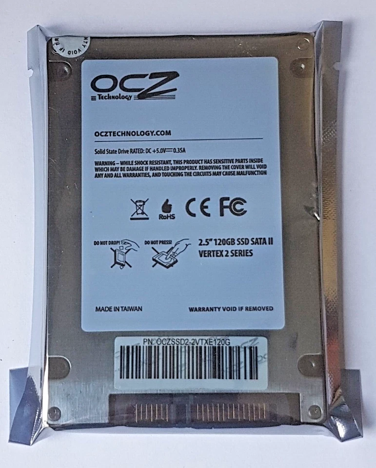 120 GB SATA II OCZ Vertex 2 Series SSD OCZSSD2-2VTXE120G MLC 2.5 " Hard Disk - Image 1 of 1