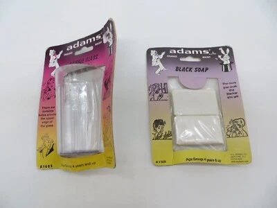 lote de 2 REGALOS ADAMS BROMAS Vidrio regateador/jabón negro bromas mordaza vintage Foto 1 de 4