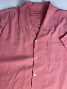 Camicia Tommy Bahama seta uomo taglia XXL manica corta rosa - Foto 1 di 10