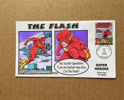 US FDC Collins HP #4084p The Flash DC Comics Super Heroes 2006 - Image 1 of 3